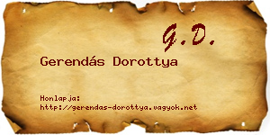 Gerendás Dorottya névjegykártya