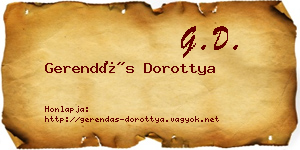 Gerendás Dorottya névjegykártya